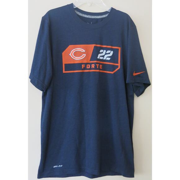 NFL NIKE Dri Fit Chicago Bears Forte 22 Shirt Size S Men's Short Sleeve Blue - Picture 1 of 5